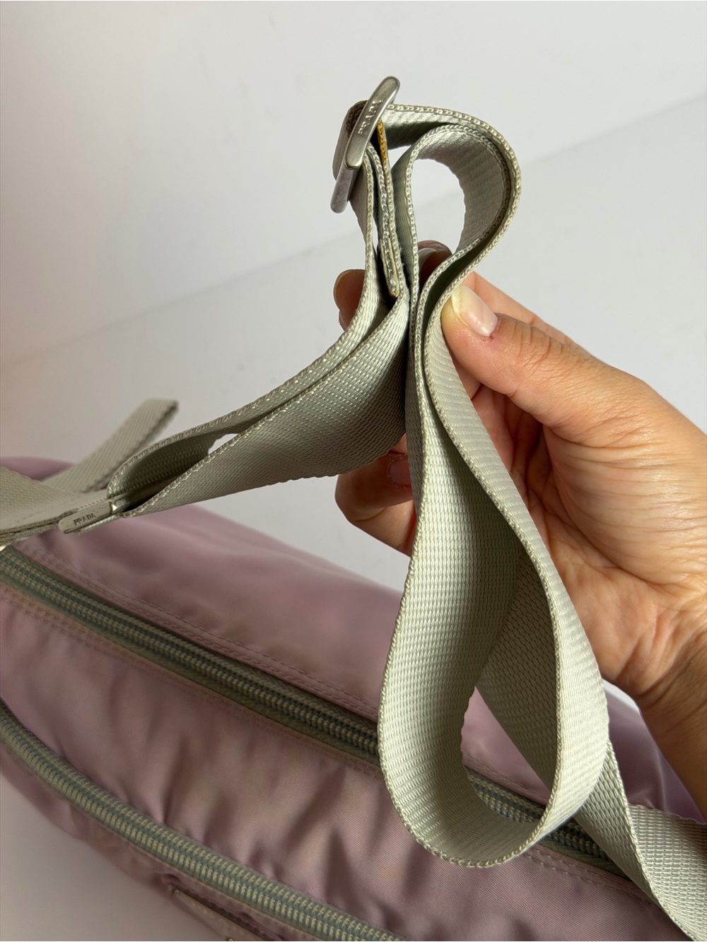 Prada Tessuto Soft Pink Hue Nylon Shoulder Crossbody Bag - Picture 10 of 16